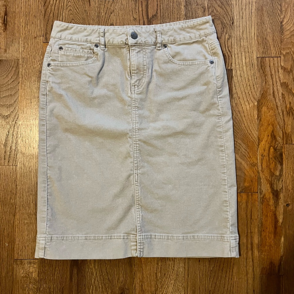 J. Jill Soft Mid Length Skirt Stretch Cottage core Classic Versatile Womens 6